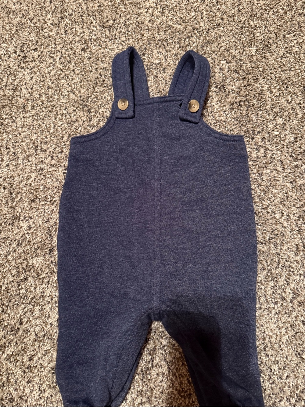 Old Navy Navy Blue Knit Overalls for Kids - Picture 2 of 4